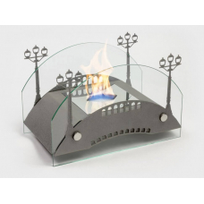 Биокамин настольный Lux Fire Пушкинский мост М (серебро)